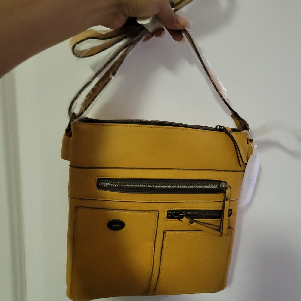Mustard 'sophia yellow' purse